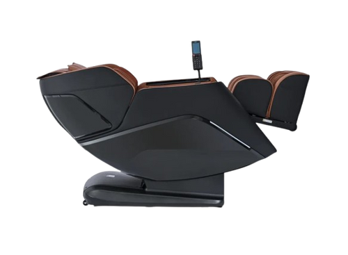 Right Side View Of The Ergotec Venus Massage Chair | ET-400 In Tan Color Shown In The Zero Gravity Reclined Position